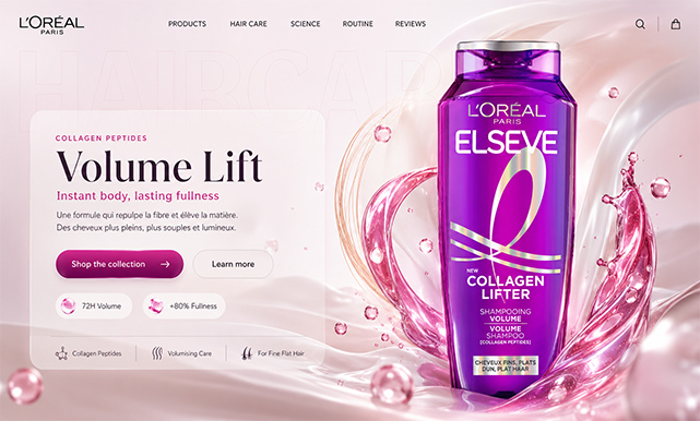 landing page | banner box | Elseve Loreal
